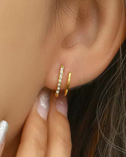 ジルコニア ハーフフープピアス ROSIE