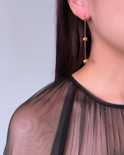 【金属アレルギー対応】 ボールチェーンピアス SLOANE