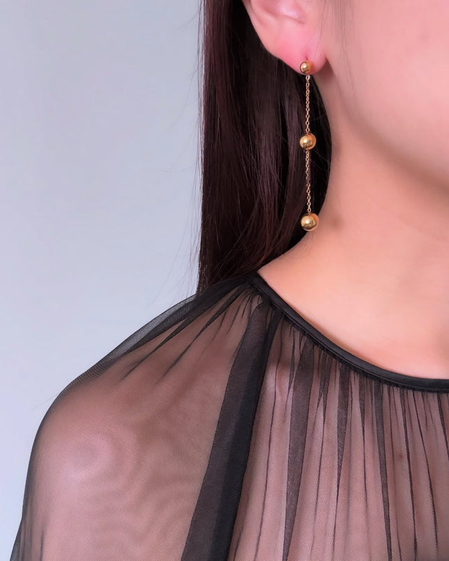 【金属アレルギー対応】 ボールチェーンピアス SLOANE