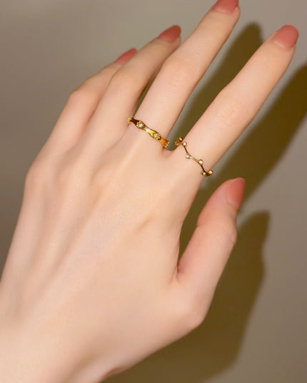 【金属アレルギー対応】ジルコニア スター リング EVELYN