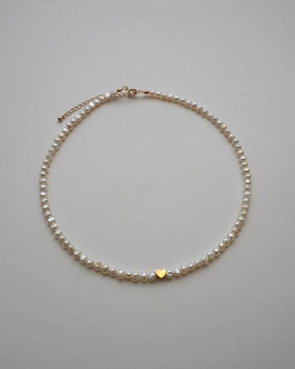 パールネックレス ハートモチーフ Lottie