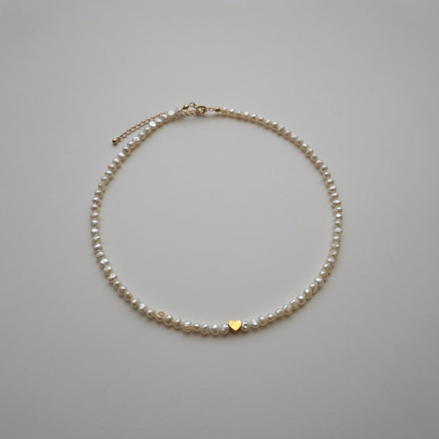 パールネックレス ハートモチーフ Lottie