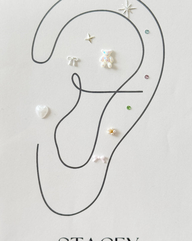 耳つぼジュエリー パーツシール 自分でできるセルフセット【S004】