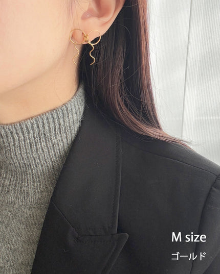 アウトレットリボンピアス S/M/L/DAISY