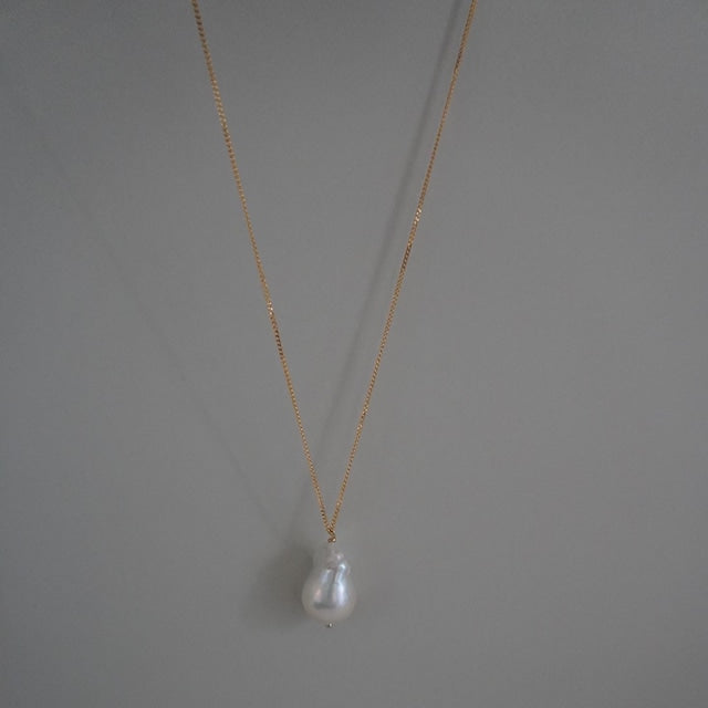 【金属アレルギー対応】大粒 淡水 バロック パール ネックレス Isabella