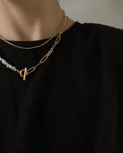 【金属アレルギー対応】スネークチェーン ネックレス ゴールド シルバー