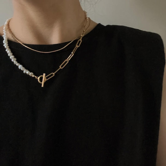 【金属アレルギー対応】スネークチェーン ネックレス ゴールド シルバー