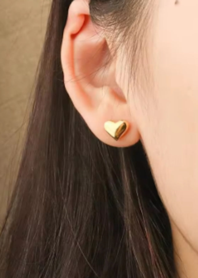 【金属アレルギー対応】ハート ミニピアス NINA