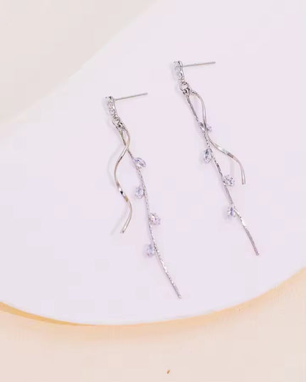 Medium size ribbon earrings, surgical stainless steel