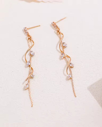 Medium size ribbon earrings, surgical stainless steel