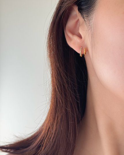 ジルコニア ハーフフープピアス ROSIE