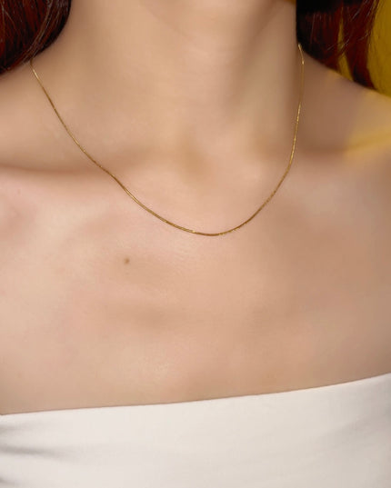 【金属アレルギー対応】スネークチェーン ネックレス ゴールド シルバー