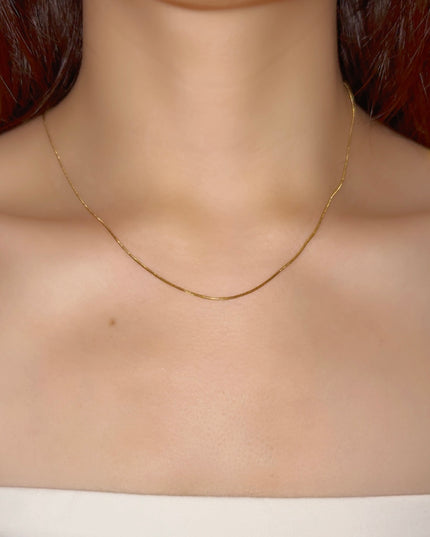 【金属アレルギー対応】スネークチェーン ネックレス ゴールド シルバー