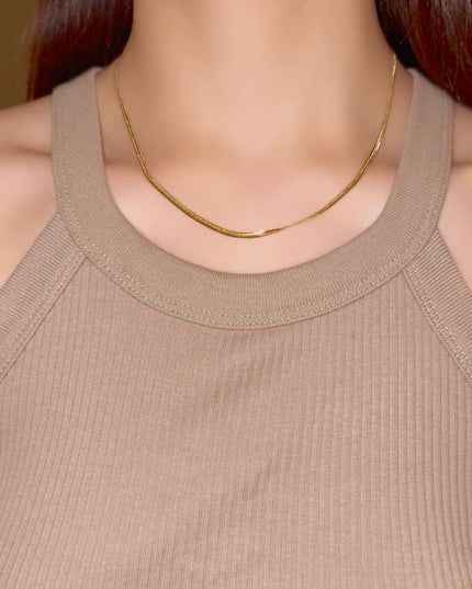 【金属アレルギー対応】スネークチェーン ネックレス  EVIE