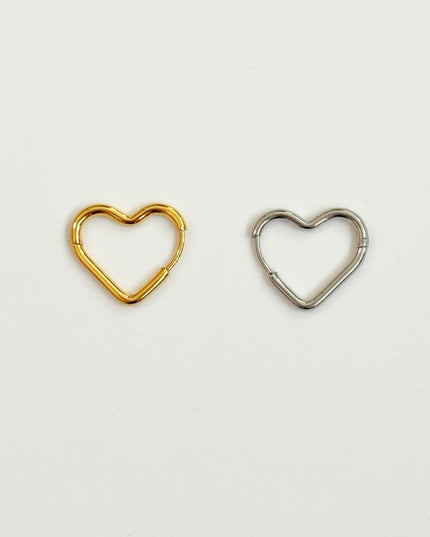 【金属アレルギー対応】ハートフープピアス EMMIE