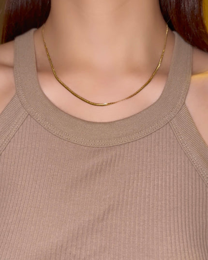 【金属アレルギー対応】スネークチェーン ネックレス  EVIE