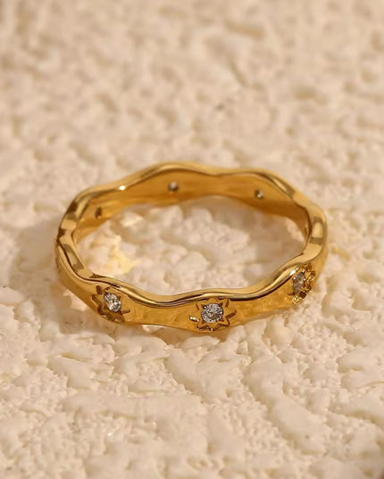 【金属アレルギー対応】ジルコニア スター リング EVELYN