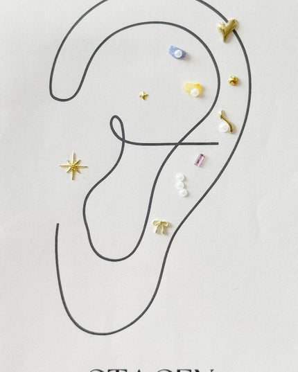 耳つぼジュエリー パーツシール 自分でできるセルフセット【S005】