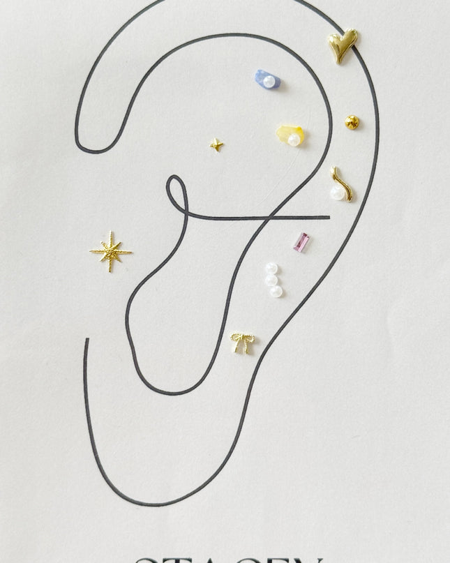 耳つぼジュエリー パーツシール 自分でできるセルフセット【S005】