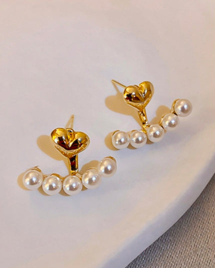 ハートパールピアス AMITY