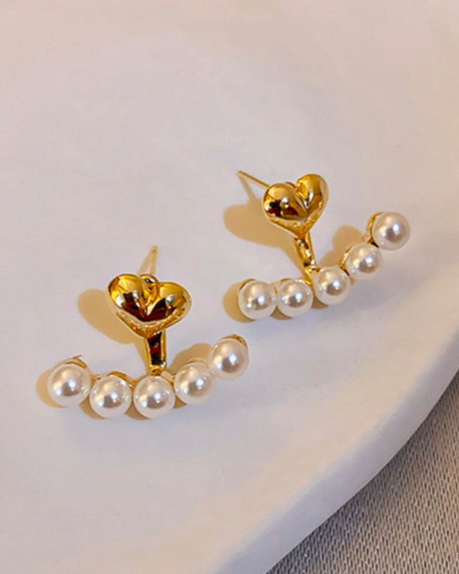 ハートパールピアス AMITY