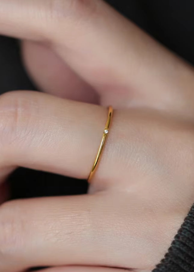 ステンレススチール リング 1石