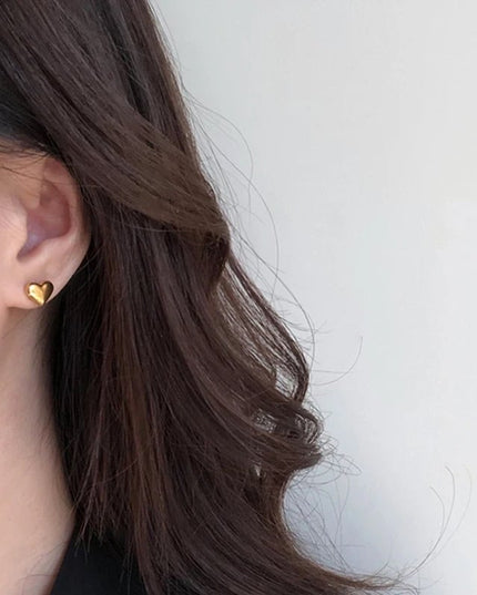 【金属アレルギー対応】ハート ミニピアス NINA