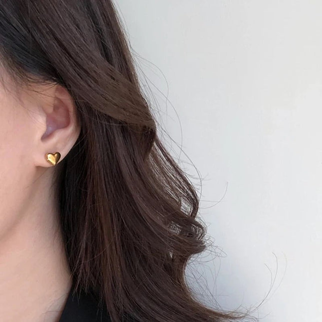 【金属アレルギー対応】ハート ミニピアス NINA