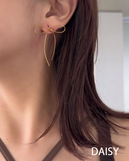 アウトレットリボンピアス S/M/L/DAISY