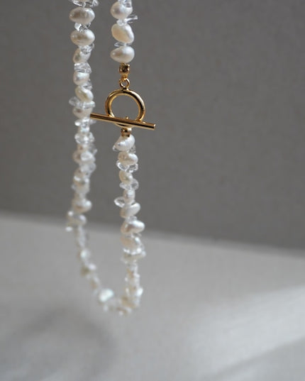 淡水パール クリスタル ネックレス