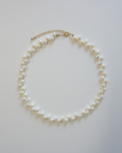 【金属アレルギー対応】 ラウンドパールネックレス EMILIA