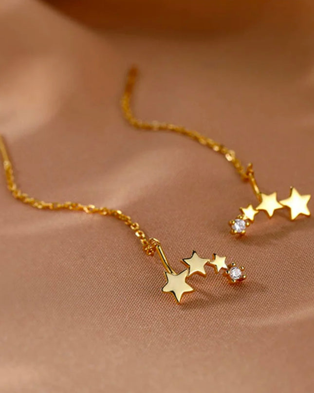 【金属アレルギー対応】スターチェーンピアス SARA