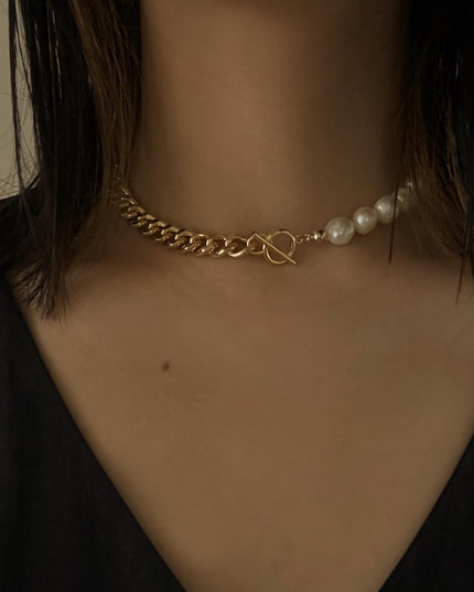パールチェーンネックレス Frankie