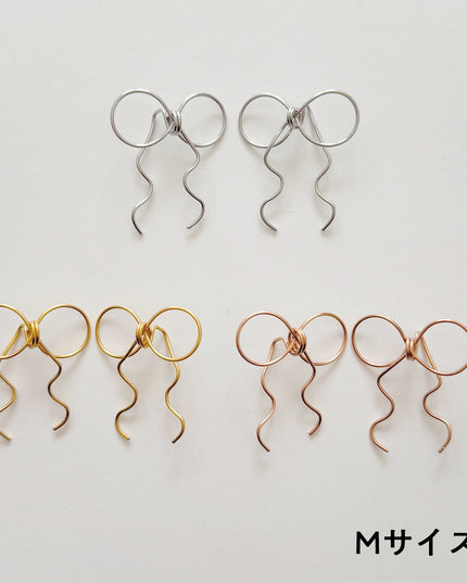 アウトレットリボンピアス S/M/L/DAISY