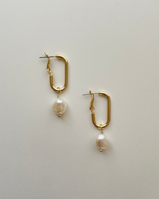 バロックパール スクエアピアス RAILEY