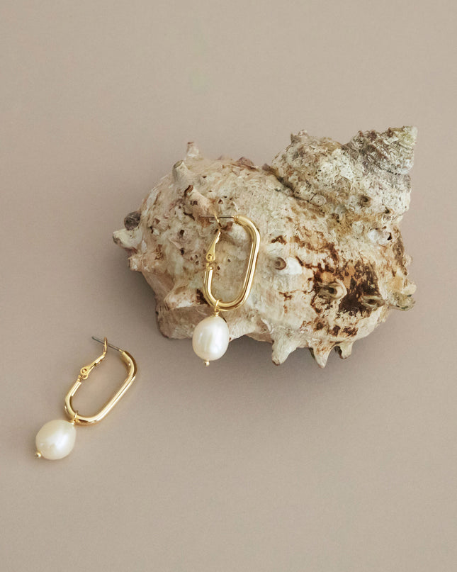 バロックパール スクエアピアス RAILEY