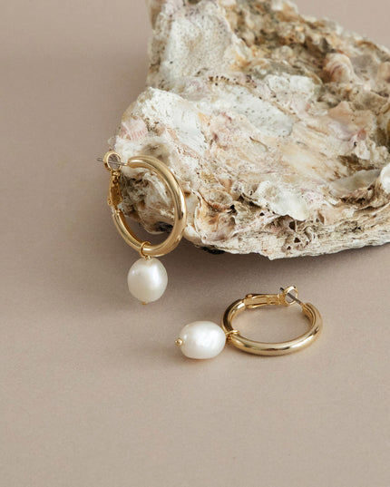 淡水パール フープピアス ZOYA