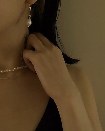 淡水パール フープピアス ZOYA