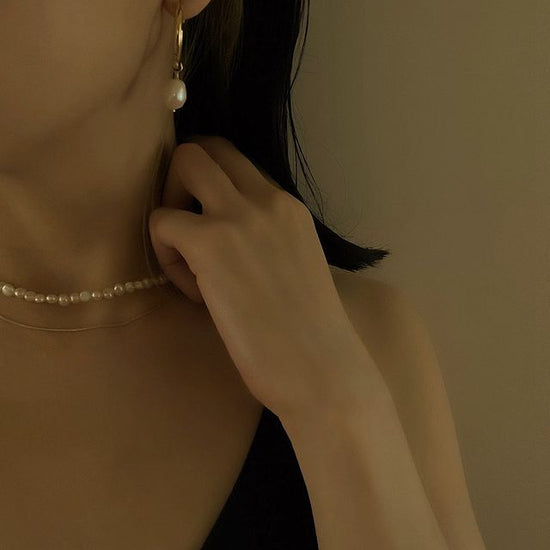 淡水パール フープピアス ZOYA