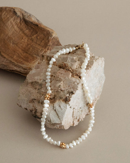 淡水パール ゴールドフラワー ネックレス