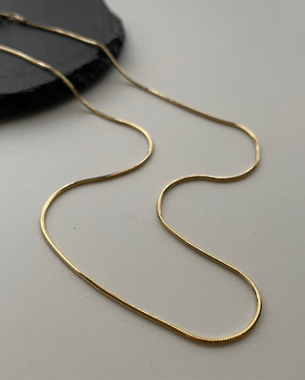 【金属アレルギー対応】スネークチェーン ネックレス ゴールド シルバー