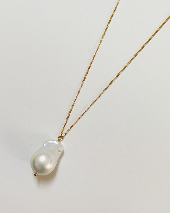 【金属アレルギー対応】大粒 淡水 バロック パール ネックレス Isabella